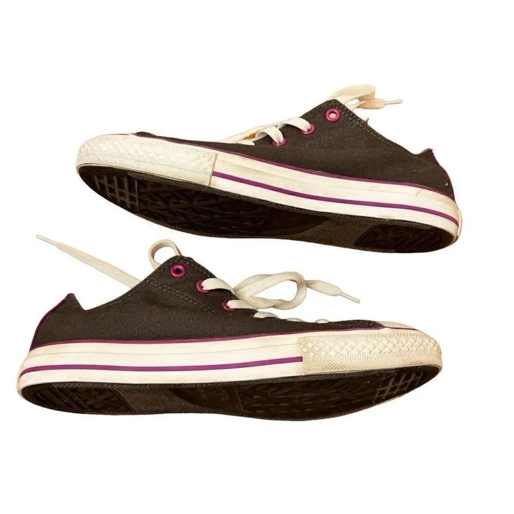 Converse Double Tongue Allstar Canvas Sneakers Purple Blue Youth 6 = Women’s 8.5